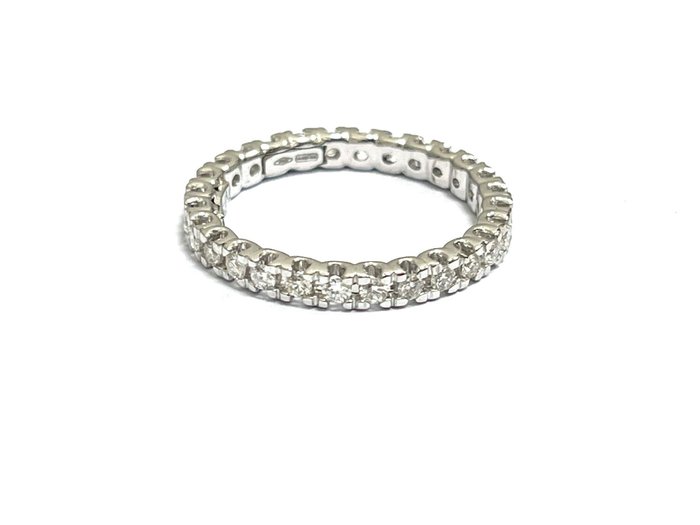 Eternity ring - 18 kt. White gold -  1.35 tw. Diamond  (Natural) 