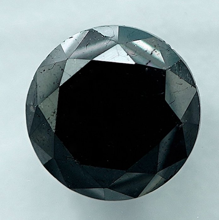Diamant - 2.21 ct - Brillant - Farbbehandelt, Black - N/A