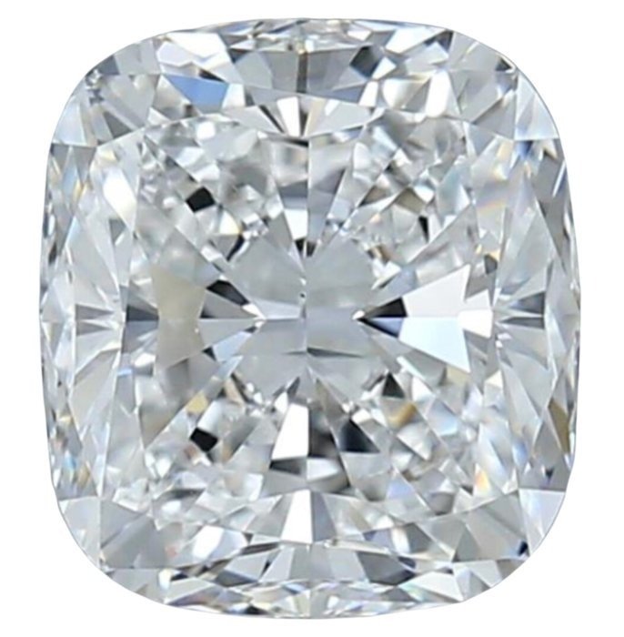 1 pcs Diamant - 1.01 ct - Cushion - F - VS2