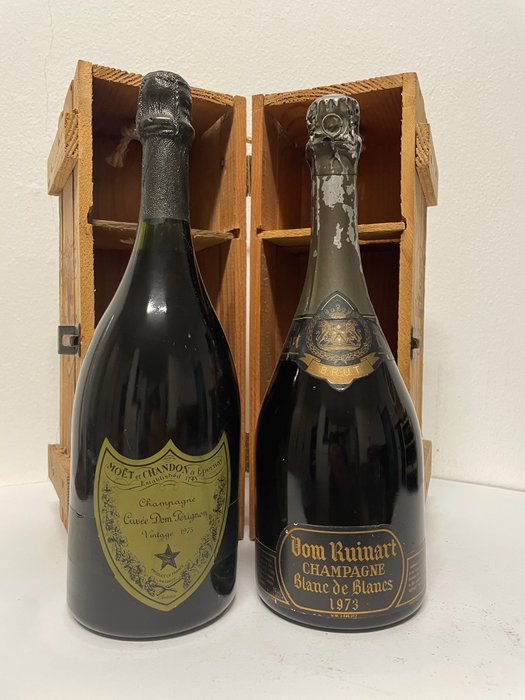1973 Dom perignon & dom ruinart - Champagne - 2 Bottiglia (0,75 litri)
