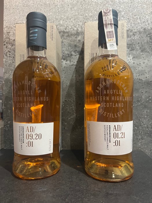 Ardnamurchan - AD/09.20:01 & AD/01.21:01 - Original bottling  - 70cl - 2 bottles