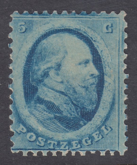 Holanda 1864 - Rei Guilherme III, edição Haarlem - NVPH 4