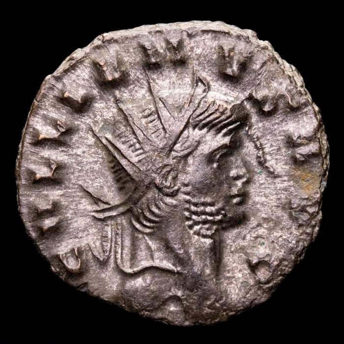 Impero romano. Gallieno (253-268 d.C.). Antoninianus from Rome - VICTORIA AET, Victory standing left, holding wreath and palm.