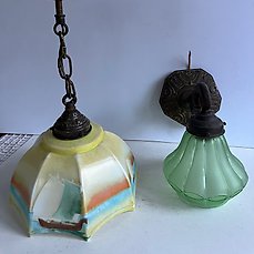 Plafondlamp (2) – glas koper