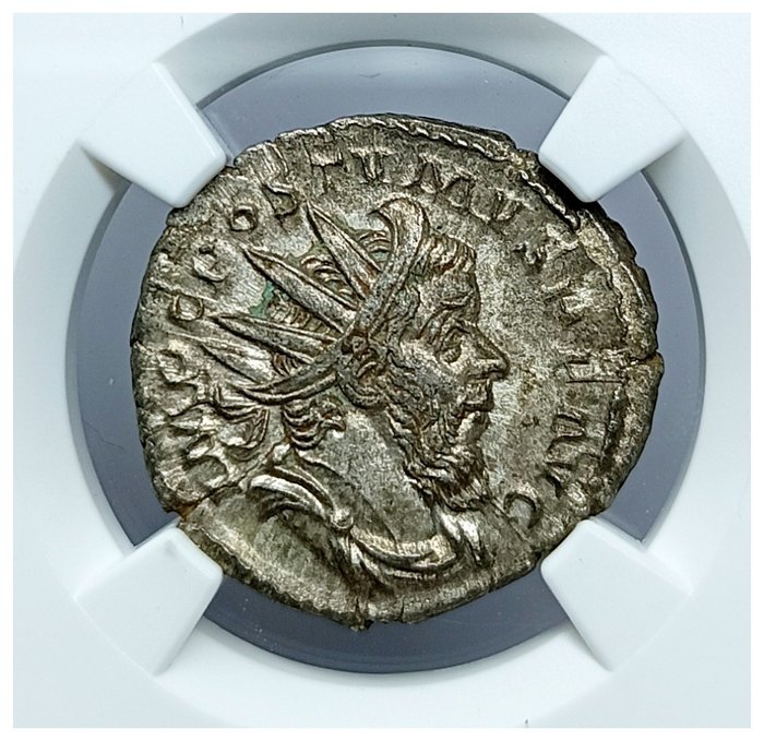 Empire romain. Postume (260-269 apr. J.-C.). Antoninianus Trier - Virtus - Certified NGC XF