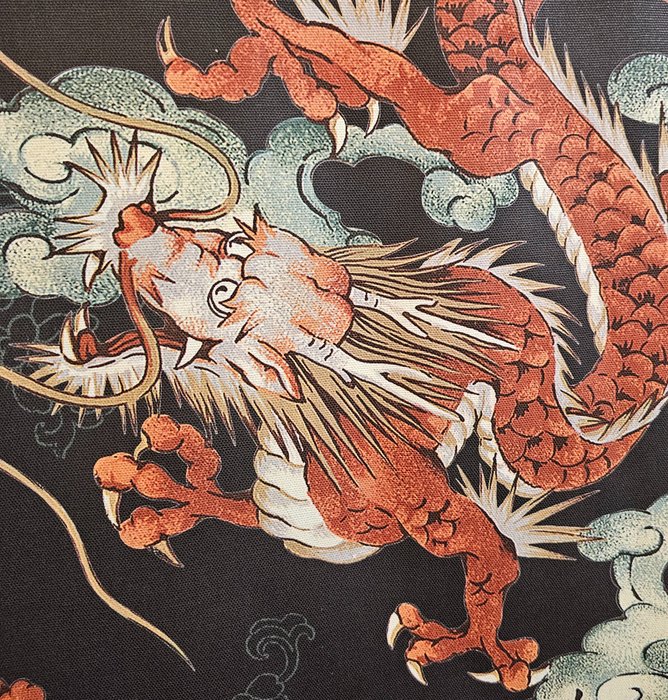 Tissu exclusif Artmaison Oriental avec des dragons -300x280cm - Textile  - 300 cm - 280 cm