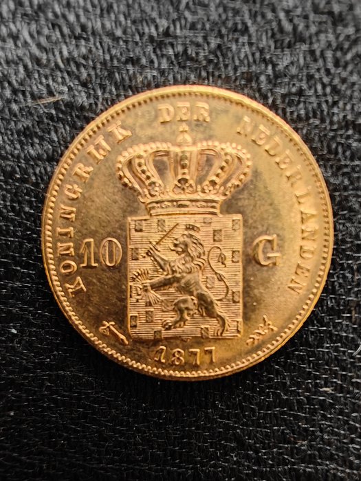 Pays-Bas. Willem III (1849-1890). 10 Gulden 1877