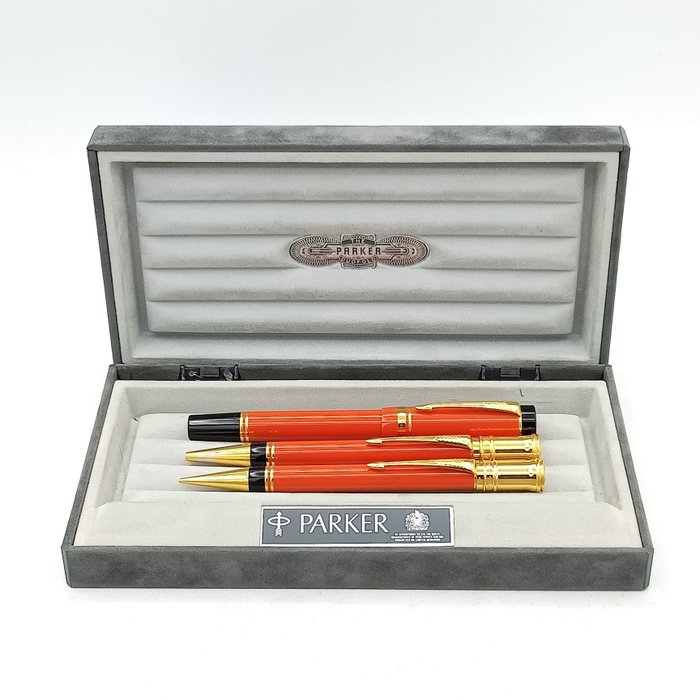 Parker - Duofold Centennial - Orange Centennial Set - Conjunto - Fountain pen
