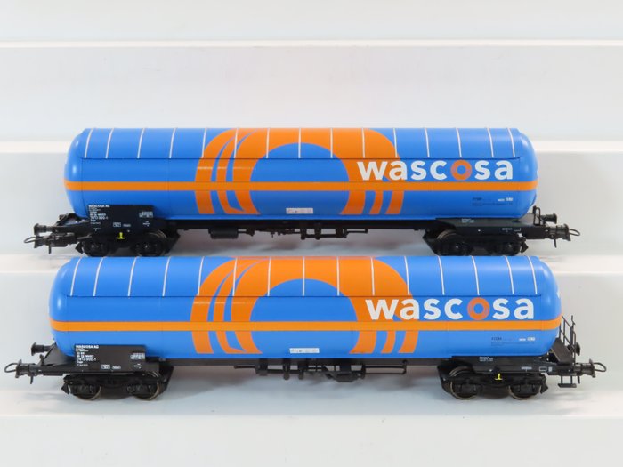 Roco H0 - 66457 - Carrozza merci di modellini di treni (2) - 2 carri cisterna a quattro assi - WASCOSA AG