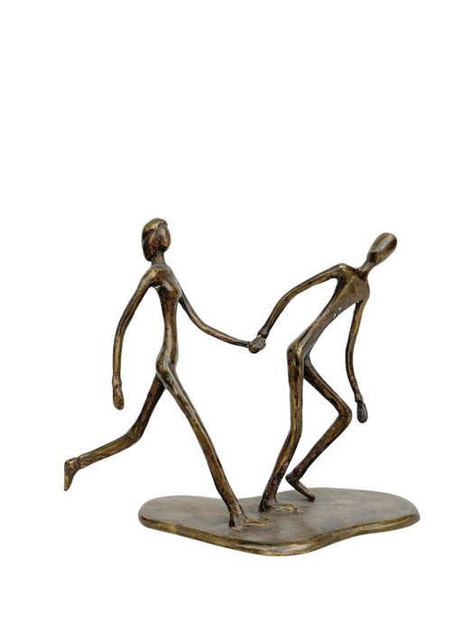 雕像 - A couple in love - 黄铜色