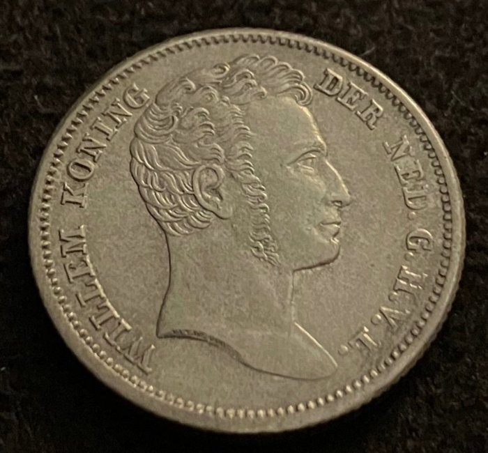 Paesi Bassi, Indie orientali. Wilhelm (1831-1884). 1/4 Gulden 1834
