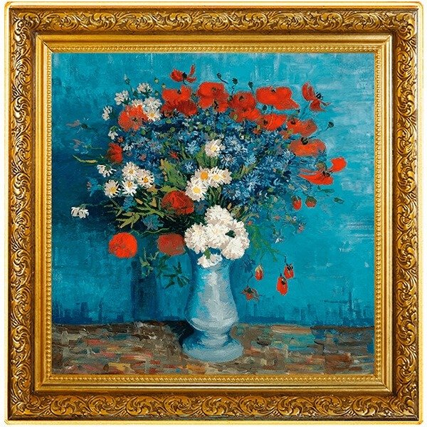 Νιούε. 1 Dollar 2023 Vase With Cornflowers - Treasures of World Painting, 1 Oz (.999) Proof