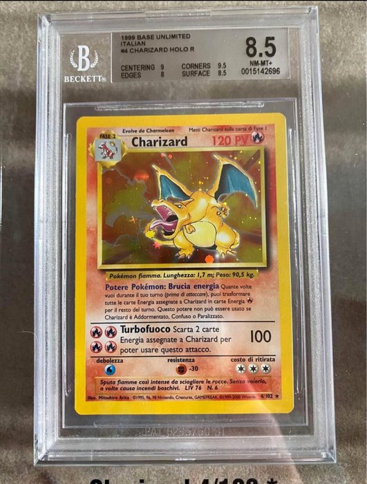 The Pokémon Company - Pokémon - Graded Card Pokemon trio set base unlimited - Charizard/Venusaur/Blastoise - 1999