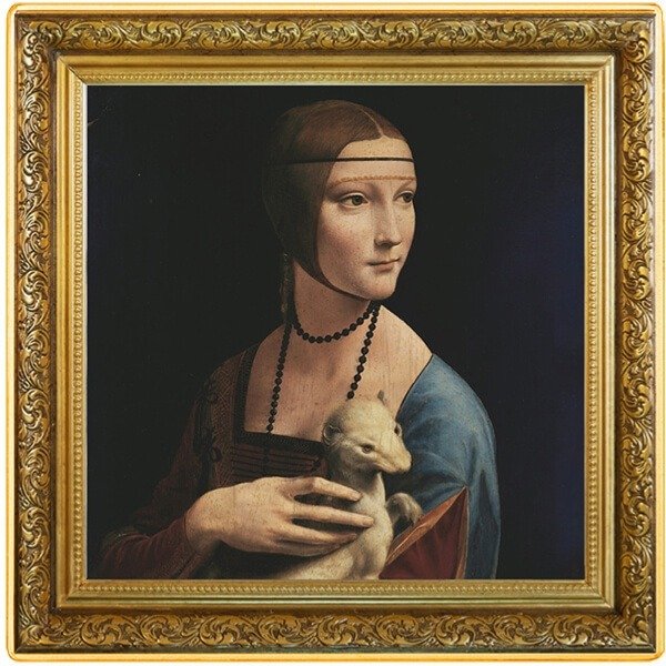 Νιούε. 1 Dollar 2023 Lady with an Ermine - Leonardo Da Vinci, 1 Oz (.999) Proof