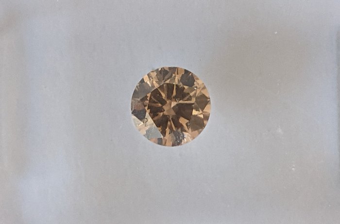 Diamante - 0.42 ct - Rotondo - marrone fantasia - I1, No Reserve Price
