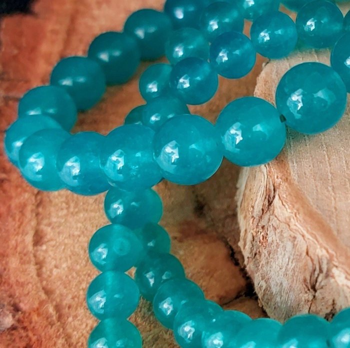 Natural AAA quality Amazonite. Semi-precious stone. - Height: 8 mm - Width: 8 mm- 50 g - (3)