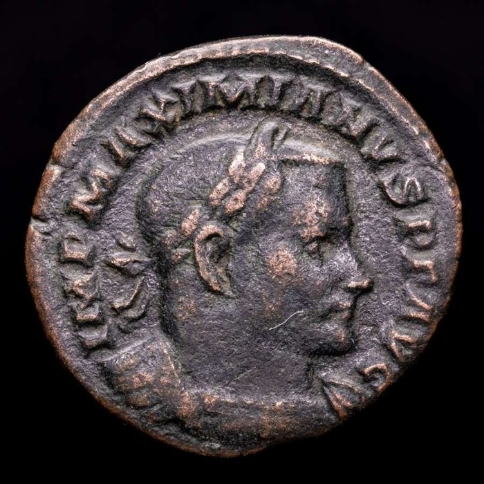 罗马帝国. 马克西米安 （286-305）. Follis from Trier - GENIO POPVLI ROMANI, Genius.  (没有保留价)