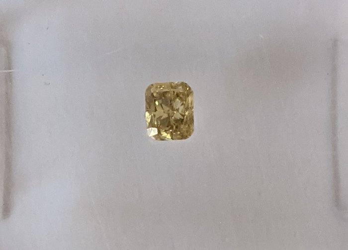 Diamante - 0.16 ct - Cuscino - giallo grigio intenso fantasia - VS1, No Reserve Price