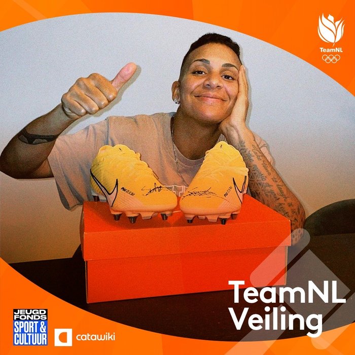 TeamNL - Shanice van de Sanden - 簽名足球鞋+COA 