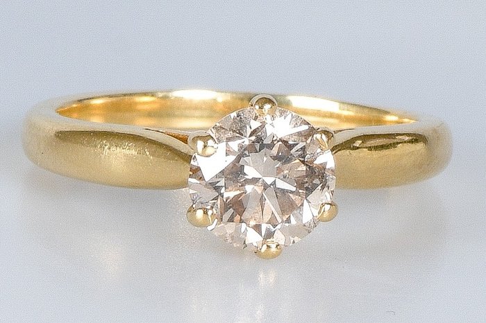 Δαχτυλίδι Κίτρινο χρυσό Διαμάντι  (Φυσικό) 