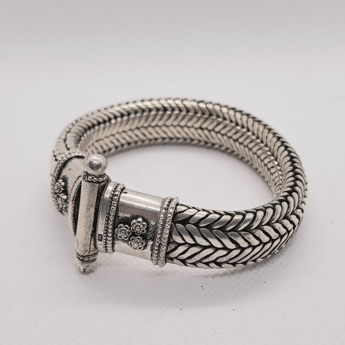 Indian Snake, handcrafted, 925 Silver (130gr) - Bracelet