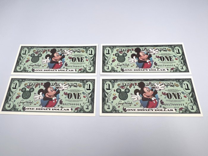 Disneyland - 4 Disney Dollars - 2000
