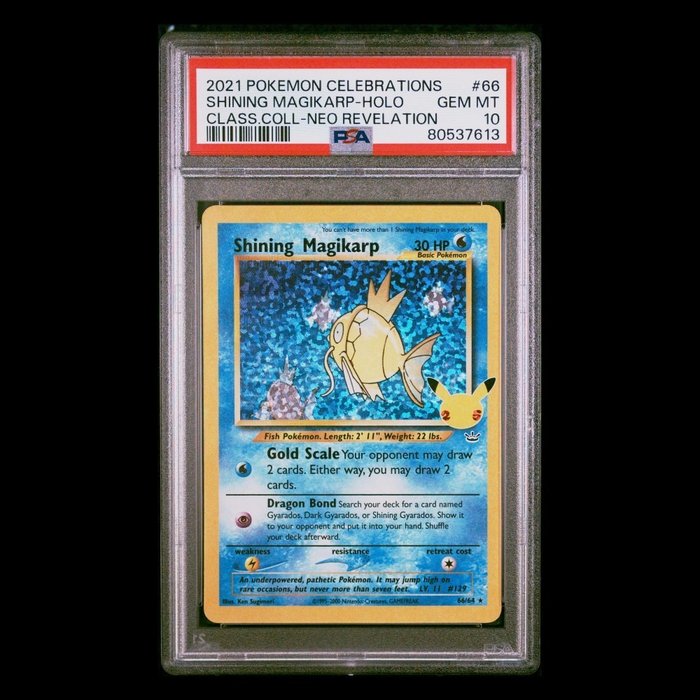 Pokémon Card - Card Graded PSA 10 2021 POKEMON CELEBRATIONS CLASSIC COLLECTION 66 SHINING MAGIKARP-HOLO ENGLISH - SHINING MAGIKARP