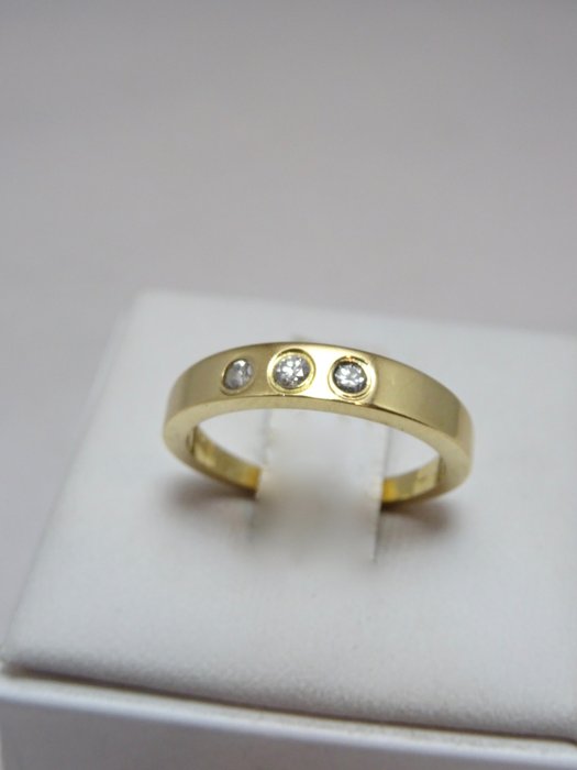 18 kt Gelbgold - Ring Diamant