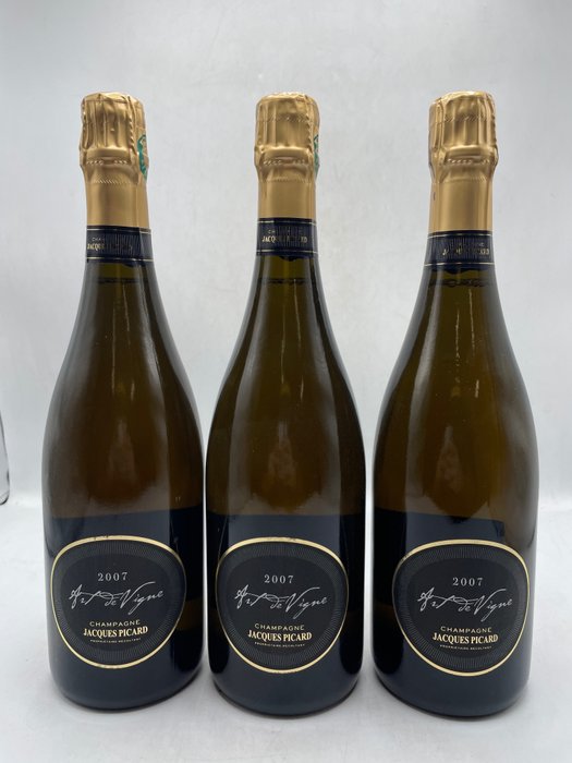 2007 Jacques Picard - Jacques Picard Art De Vigne - Champagne Extra Brut - 3 Flaschen (0,75 l)
