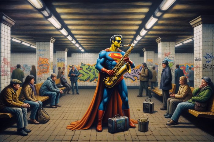 La Chibroneuse - Metropolitan Superman: The Caped Saxophonist
