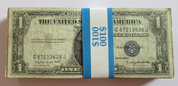 Verenigde Staten. - 100 x 1 Dollar - various dates