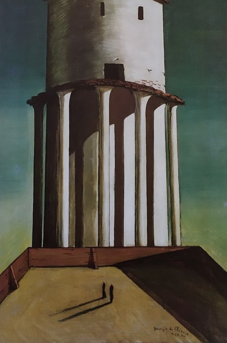 Giorgio de Chirico (after) - "La Grande Torre, 1913" - (60x90cm) - 1986