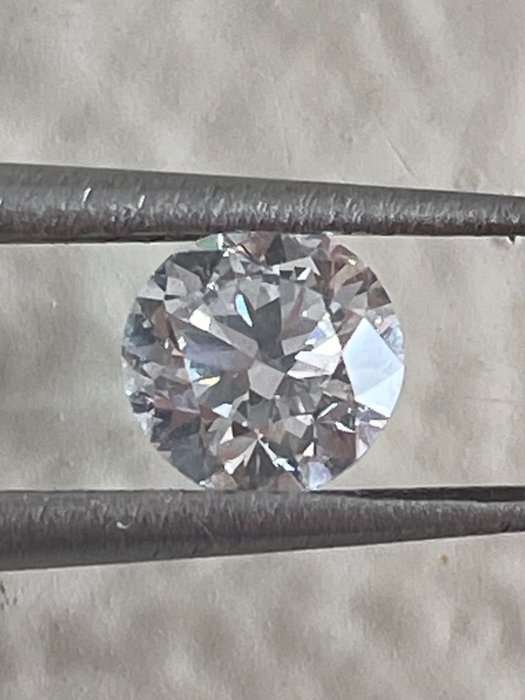 1 pcs 钻石  (天然)  - 1.00 ct - 圆形 - E - SI2 微内含二级 - 比利时高阶层钻石议会
