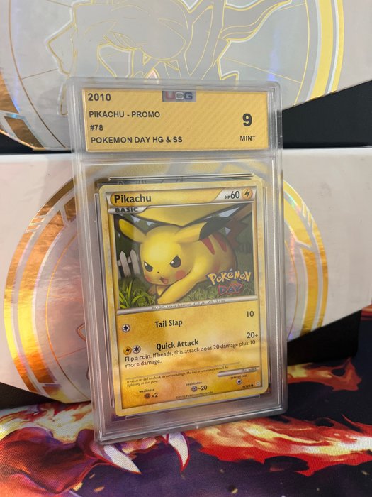 Wizards of The Coast - 1 Graded card - PIKACHU - PROMO - POKEMON DAY - HG & SS - Heart Gold Soul Silver (HGSS) - UCG 9