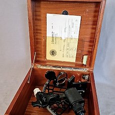 Micrometer sextant – Hout, Messing – C. Plath