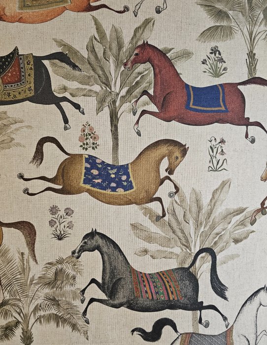 Exclusieve Country stof "Running Horses" -300x280cm - Limited Edition linneneffect - Textiel - 280 cm - 0.02 cm