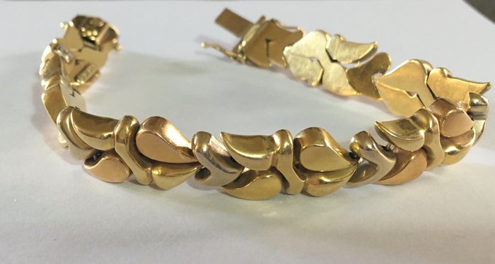 Quadri - Link bracelet Rose gold, White gold, Yellow gold 