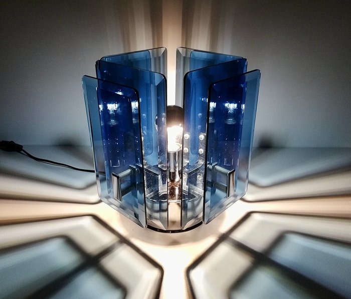 Lampada da tavolo - Blue crystal - Chromed steel