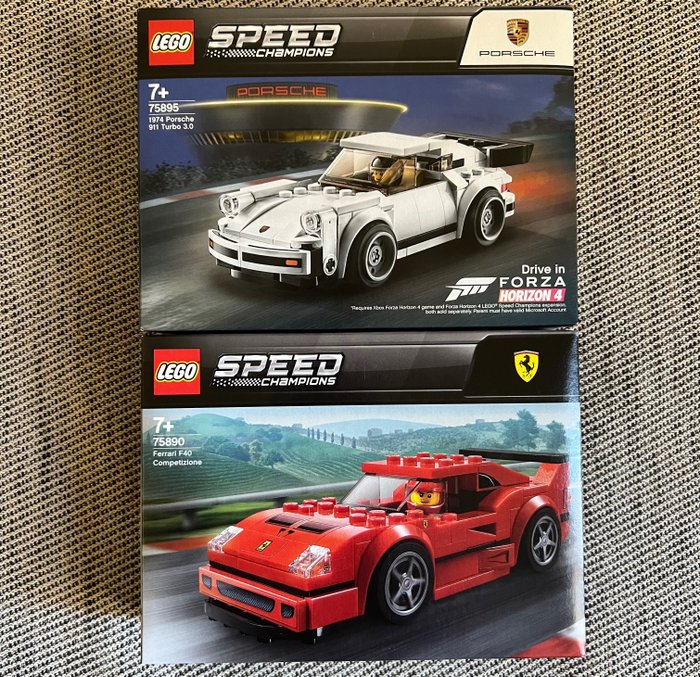 Lego - Speed Champions - 75890, 75895 - Ferrari F40 Competizione, 1974 Porsche 911 Turbo 3.0