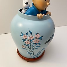 Pixi / Regout – Beeldje – Statuette Pixi / Regout 30000 – Tintin et Milou dans la Potiche (28cm) – Le Lotus Bleu –  (1) – résine