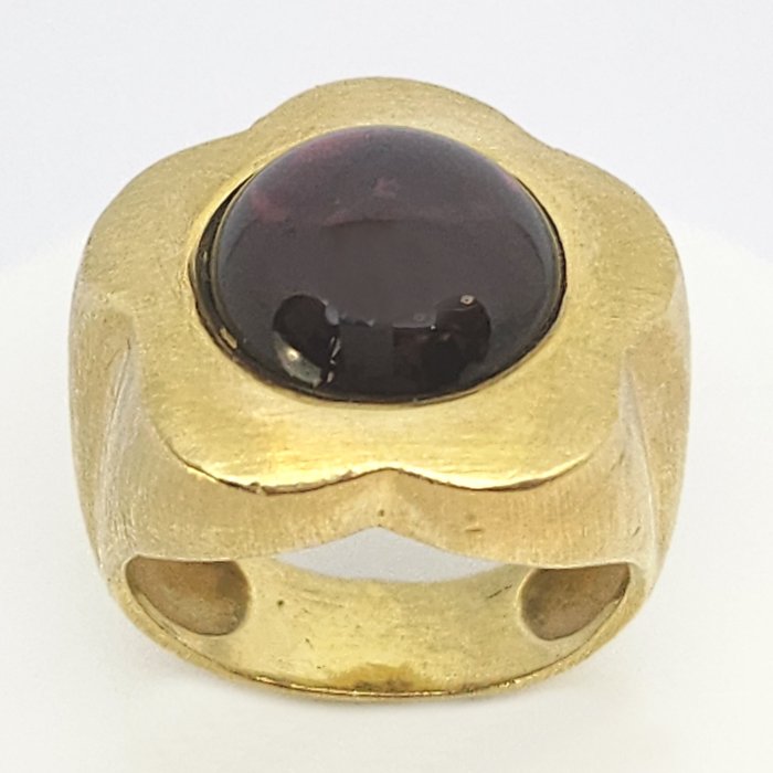 18 克拉 金色 - 戒指 石榴石