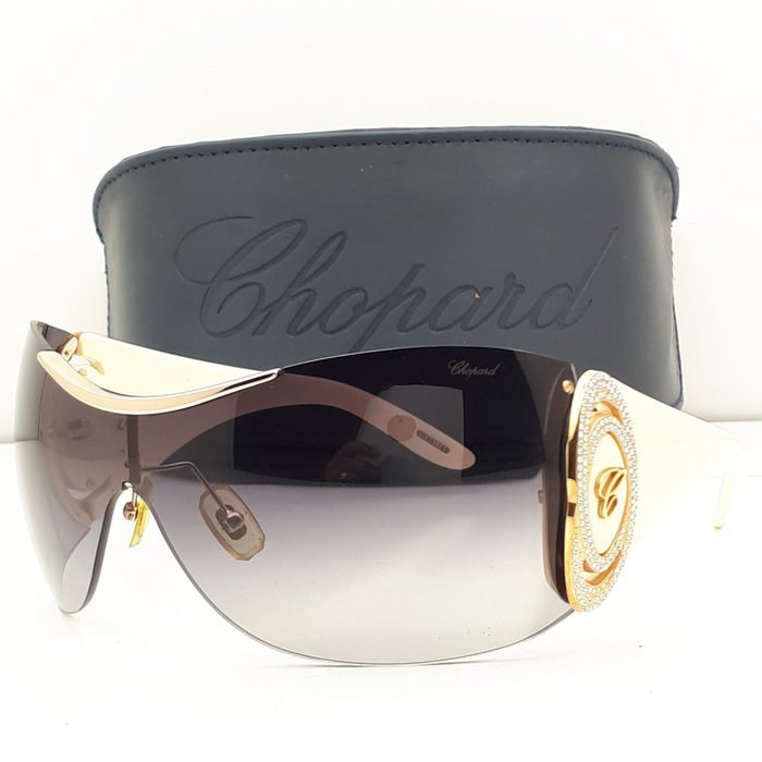 Chopard - Mask White and Gold Tone with Swarovski Crystals - Zonnebril