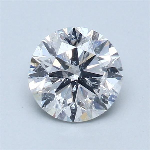 1 pcs Diamant - 0.90 ct - Rond - E - SI3