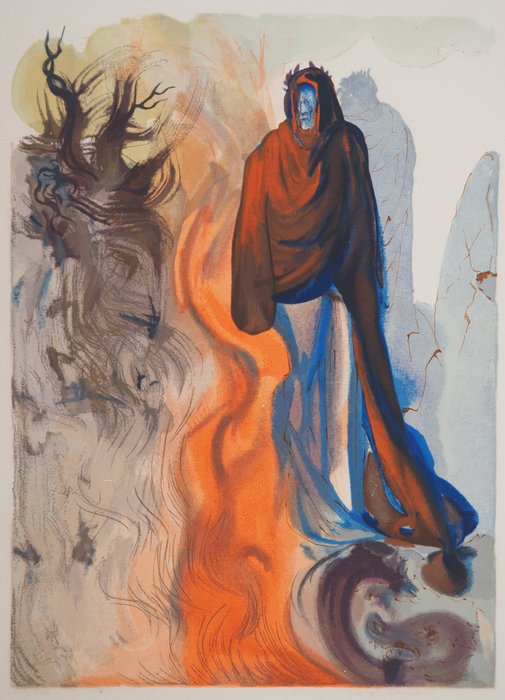 Salvador Dali (1904-1989) - Enfer 34 : Apparition de Dite