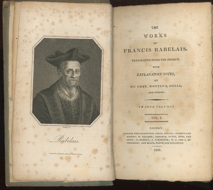 Francis Rabelais - The works of Francis Rabelais (in four volumes) - 1807