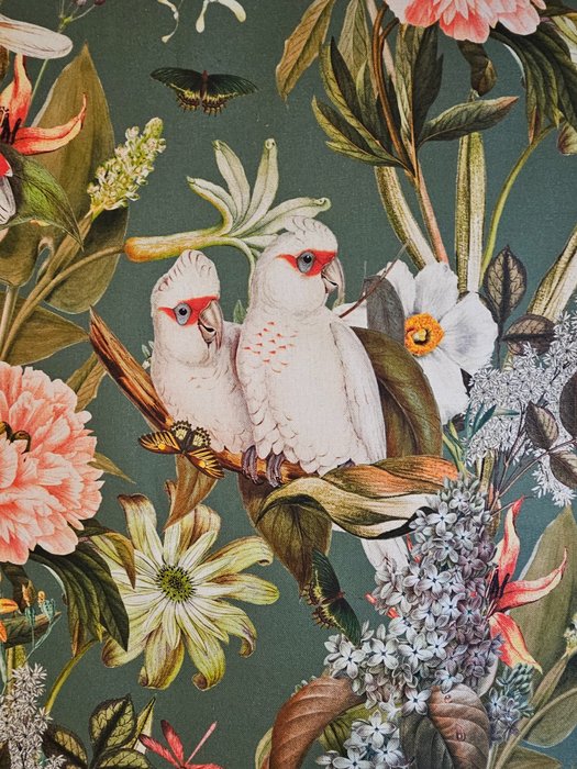 Artmaison 带有凤头鹦鹉的豪华家具面料 - 300x280 厘米 - 绿色 - Artmaison Bohemian - 纺织品  - 300 cm - 280 cm