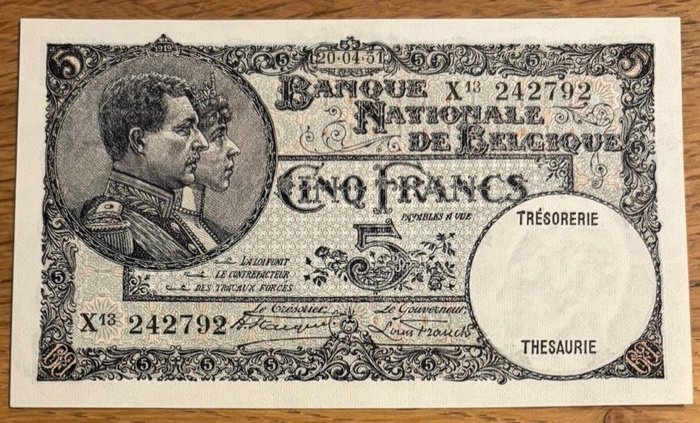 Belgio. - 5 Francs 1931 - Pick 97b
