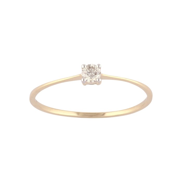 Zonder Minimumprijs - Ring - 18 karaat Geel goud Diamant  (Natuurlijk) 