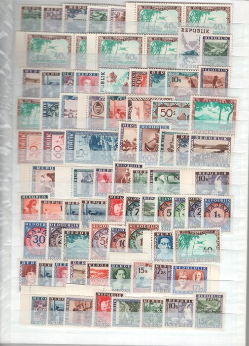 Indonesia 1949 - Collezione di stampe viennesi comprese le stampe