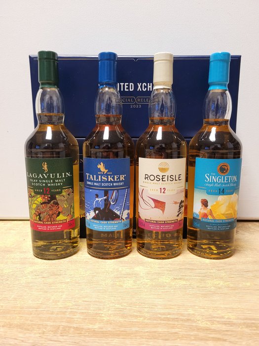 Talisker + Lagavulin 12yo + Roseisle 12yo + Singleton of Glendullan 14yo - Special Release 2023 - Original bottling  - 20 cl - 4 bottles